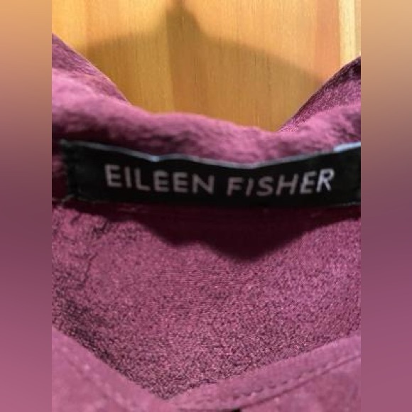 Eileen Fischer Silk Button Up Blouse - Picture 3 of 4
